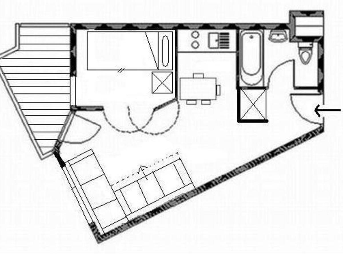 Appartement Lumineux, 26M², Proche Des Pistes Avec Balcon, Pour 4 Personnes - Fr-1-344-982 Saint-Martin-de-Belleville Zewnętrze zdjęcie